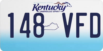 KY license plate 148VFD