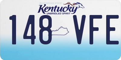 KY license plate 148VFE