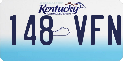 KY license plate 148VFN