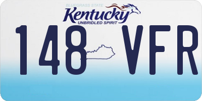 KY license plate 148VFR