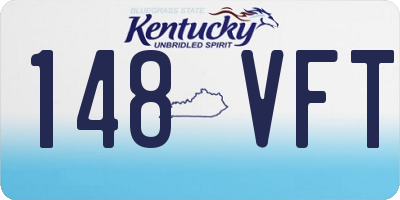 KY license plate 148VFT