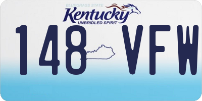KY license plate 148VFW
