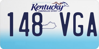 KY license plate 148VGA