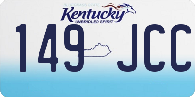 KY license plate 149JCC