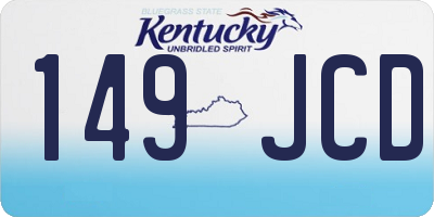 KY license plate 149JCD