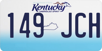 KY license plate 149JCH