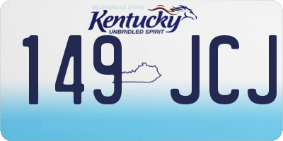 KY license plate 149JCJ