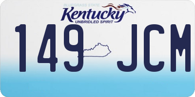 KY license plate 149JCM