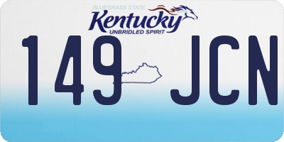 KY license plate 149JCN