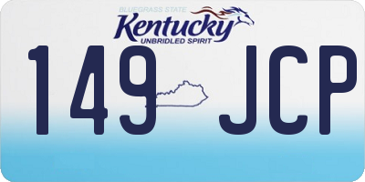 KY license plate 149JCP