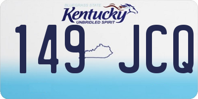 KY license plate 149JCQ