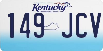 KY license plate 149JCV
