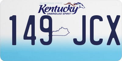 KY license plate 149JCX