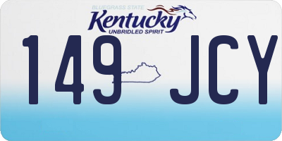 KY license plate 149JCY