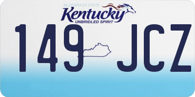 KY license plate 149JCZ