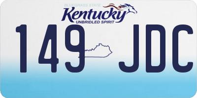 KY license plate 149JDC