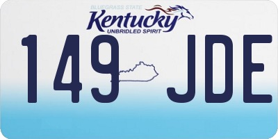 KY license plate 149JDE