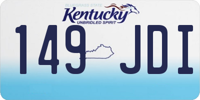 KY license plate 149JDI