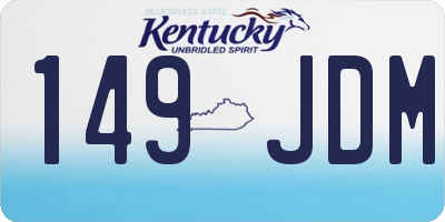 KY license plate 149JDM