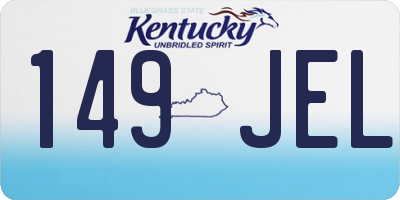 KY license plate 149JEL