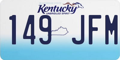KY license plate 149JFM