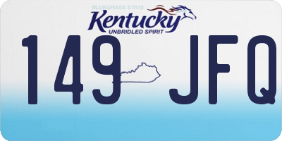 KY license plate 149JFQ