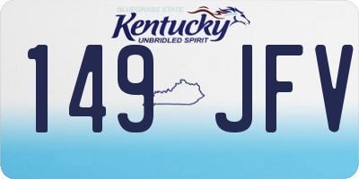 KY license plate 149JFV