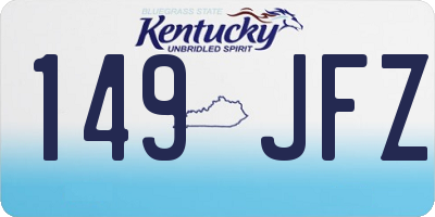 KY license plate 149JFZ