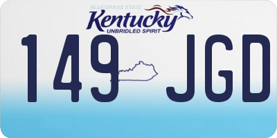 KY license plate 149JGD