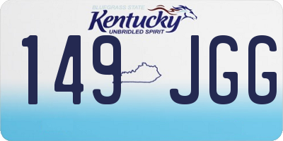 KY license plate 149JGG