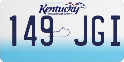 KY license plate 149JGI