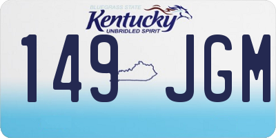KY license plate 149JGM