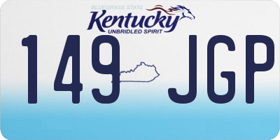 KY license plate 149JGP