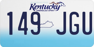 KY license plate 149JGU
