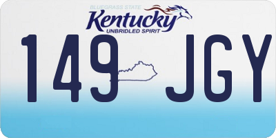 KY license plate 149JGY