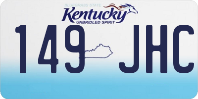 KY license plate 149JHC