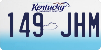 KY license plate 149JHM