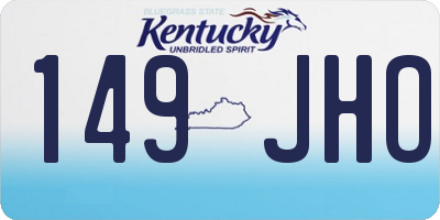 KY license plate 149JHO