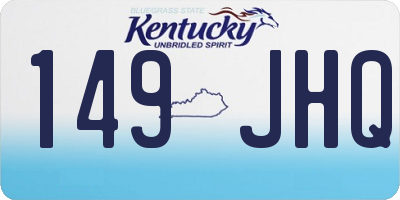 KY license plate 149JHQ
