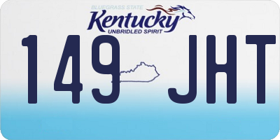 KY license plate 149JHT