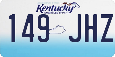 KY license plate 149JHZ
