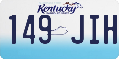 KY license plate 149JIH
