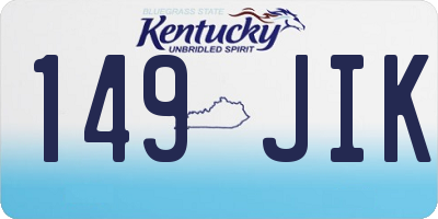 KY license plate 149JIK