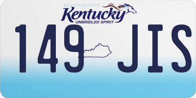 KY license plate 149JIS