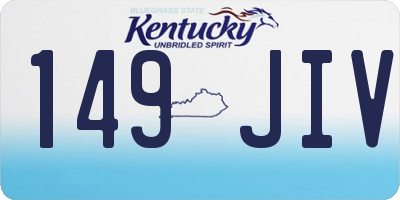 KY license plate 149JIV