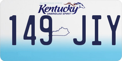KY license plate 149JIY
