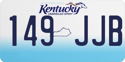 KY license plate 149JJB