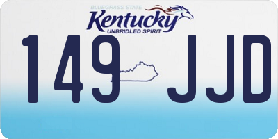 KY license plate 149JJD