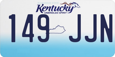 KY license plate 149JJN
