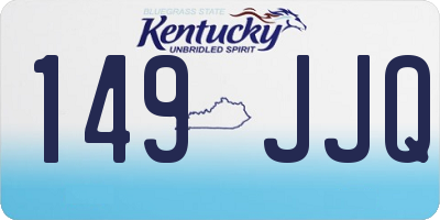 KY license plate 149JJQ